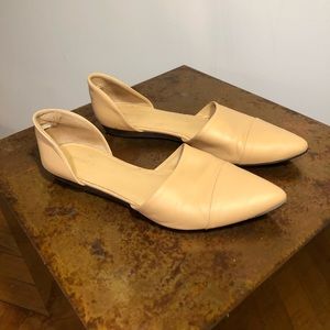 Jenni Kayne d’Orsay Nude Leather Pointed Flats